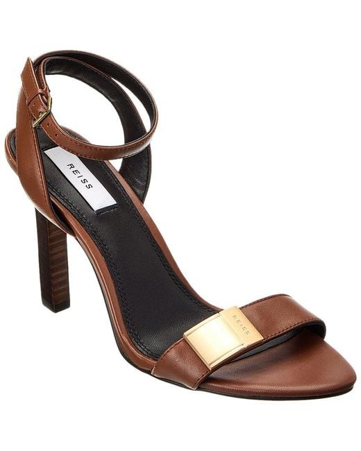 Reiss Brown Ada Sandals Leather Sandal