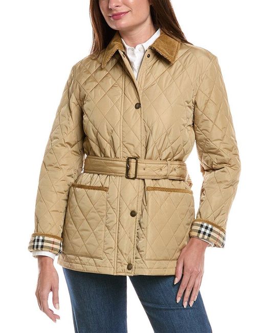Burberry Natural Quilted Coat