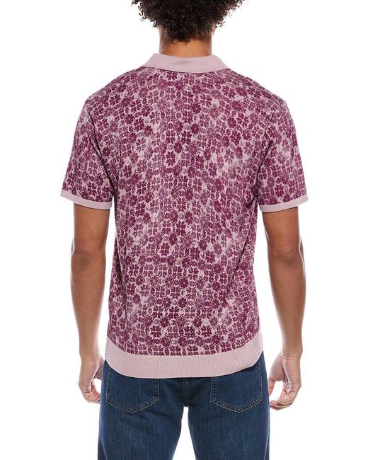 Robert Graham Red Vesey Polo Sweater for men