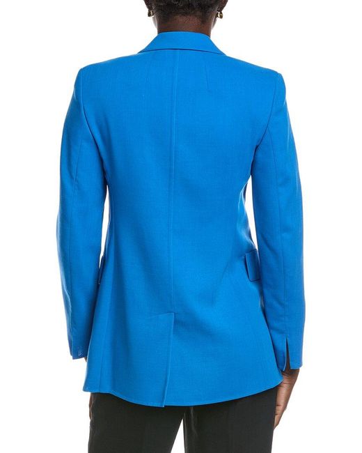 Akris Blue Lucia Wool-Blend Blazer