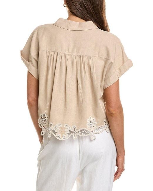 1.STATE White Collared Blouse