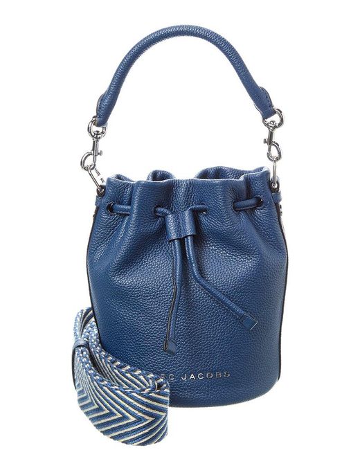 Marc Jacobs Blue Leather Bucket Bag
