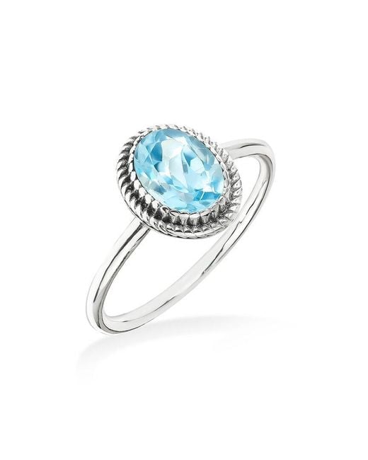 TIRAMISU Blue 1.00 Ct. Tw. Topaz Solitaire Ring