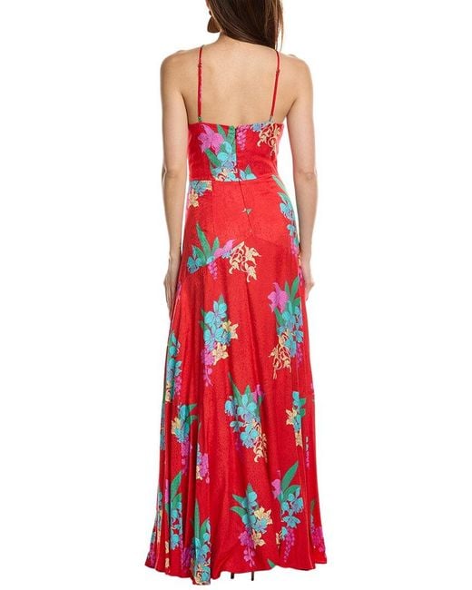 Borgo De Nor Red Rosie Maxi Dress