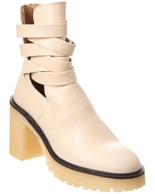 Free People Natural Jesse Cutout Leather Boot