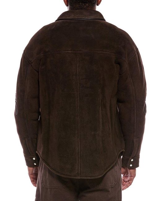 Palm Angels Black Suede Jacket for men