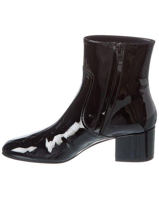 Céline Black Triomphe Zipped Patent Bootie