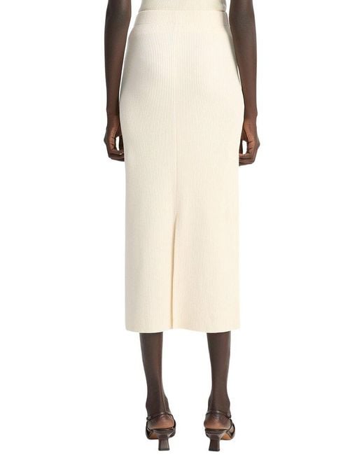 Vince Natural Rib Midi Skirt