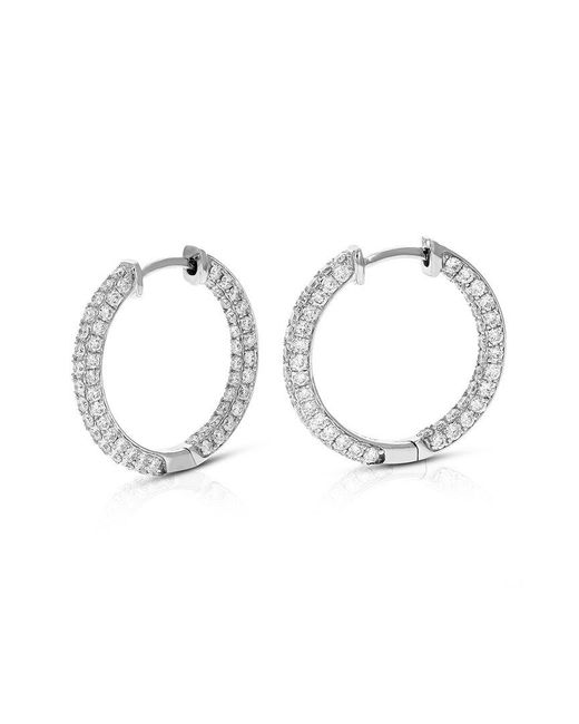 Amairah White 14K 2.00 Ct. Tw. Lab-Grown Diamond Hoops