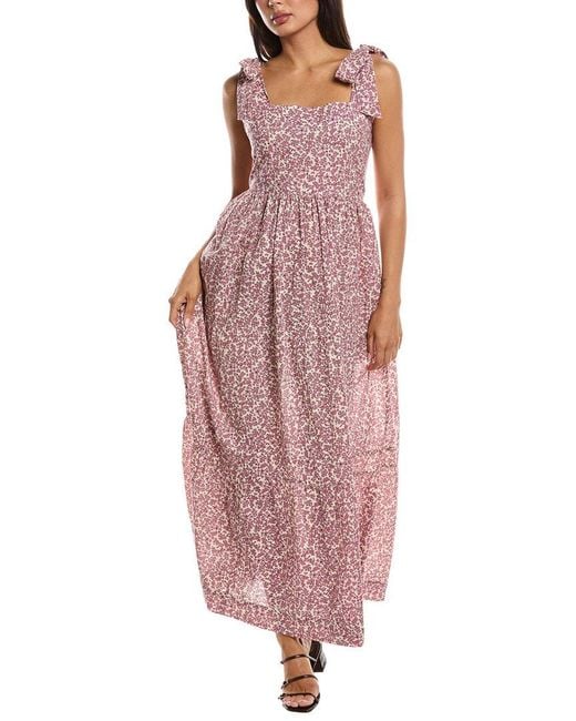 FRNCH Pink Cherrine Maxi Dress