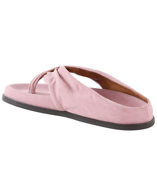 Seychelles Pink Draped Suede Sandal