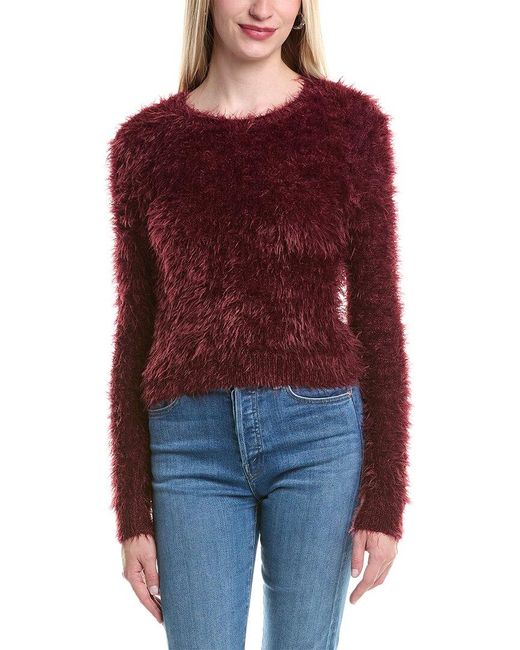 Autumn Cashmere Red Fluffy Cashmere-Blend Sweater
