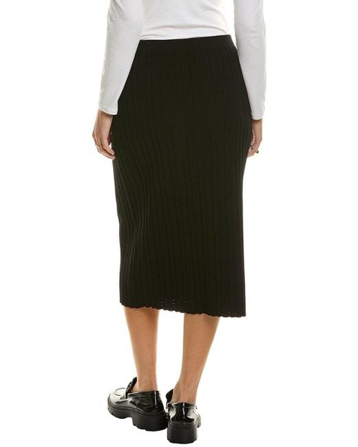 Proenza Schouler Black Label Pointelle Rib Knit Midi Skirt