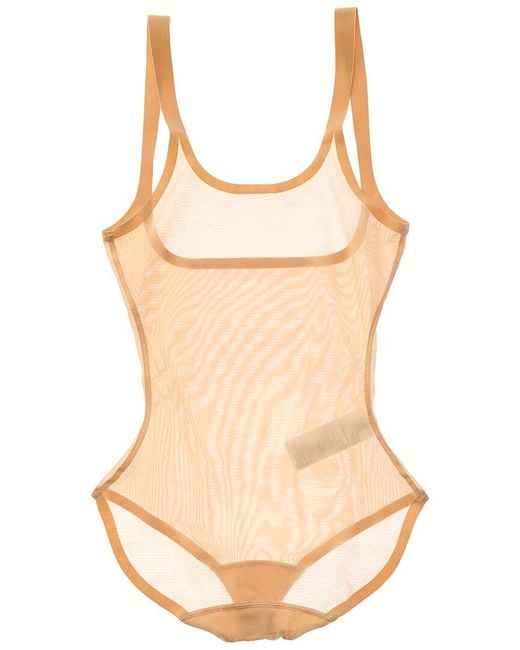 Wolford Natural Tulle Forming Bodysuit