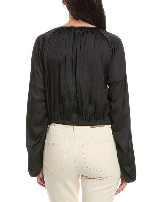 WeWoreWhat Black Cocoon Tie Top