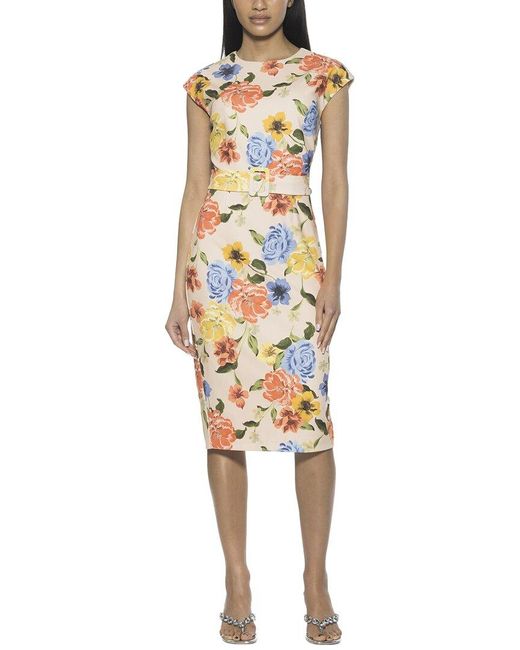 Alexia Admor Metallic Blossom Sheath Dress