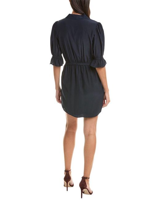 Cinq À Sept Black Fiona Silk Mini Dress