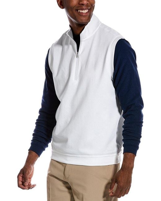 Adidas Originals Blue Elevated 1/4-zip Vest for men
