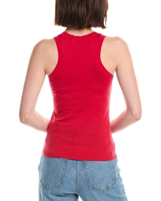 Minnie Rose Red Cashmere-Blend Tank Top