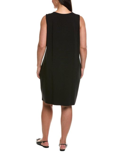 Eileen Fisher Black Round Neck Dress