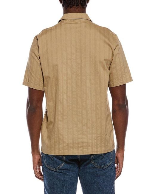 Onia Blue Linen-Blend Utility Shirt for men