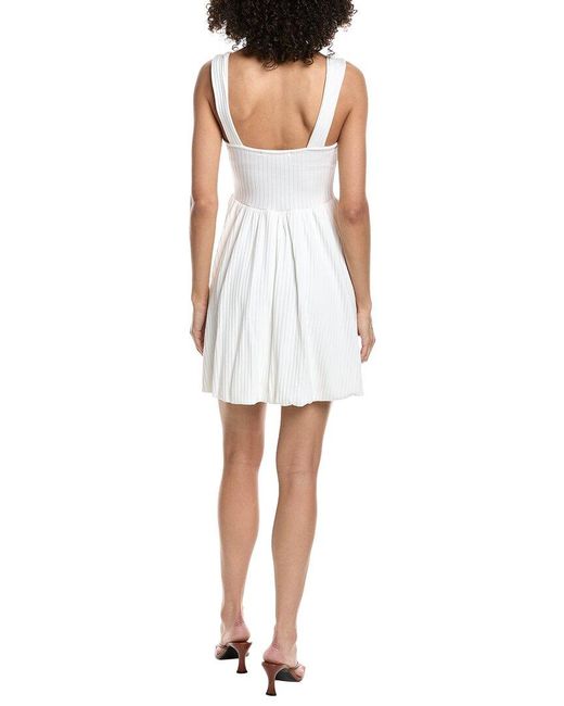 Project Social T White Femme Fatale Rib Bubble Mini Dress