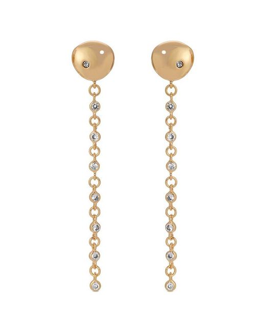 Ettika White 18K Plated Linear Earrings
