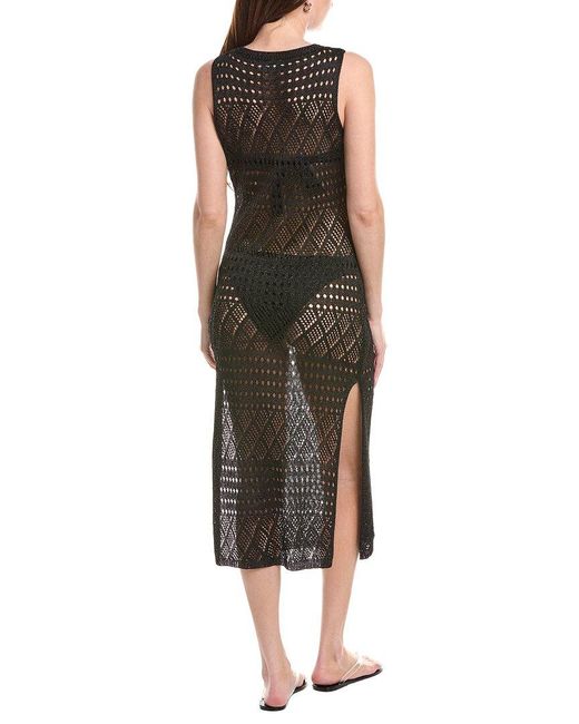 Salty Lemon Brown Laced Up Front Maxi Dress