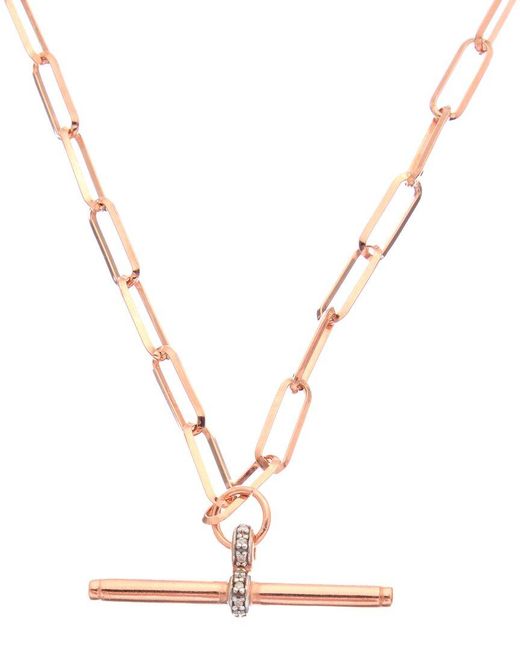 Meshmerise Metallic 18K Over 0.06 Ct. Tw. Diamond Necklace