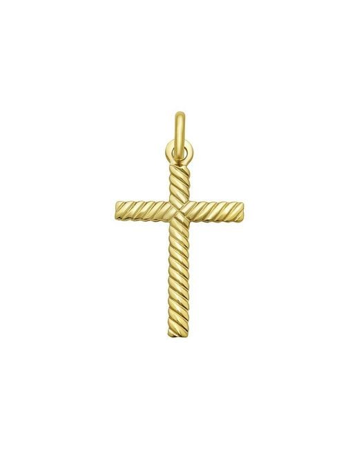 Italian Gold White 14K Cross Pendant