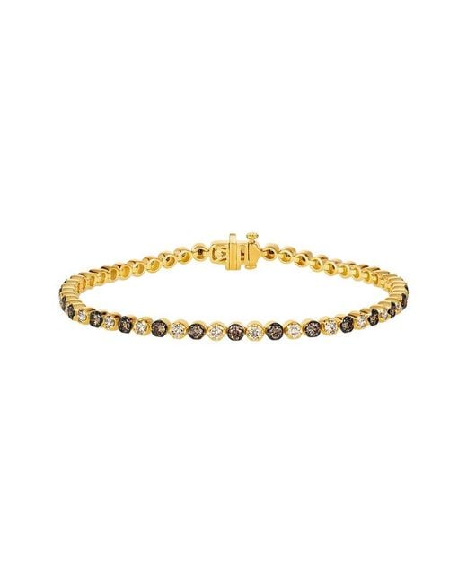 Le Vian Metallic Honey & Chocolate 14K 2.37 Ct. Tw. Diamond Tennis Bracelet