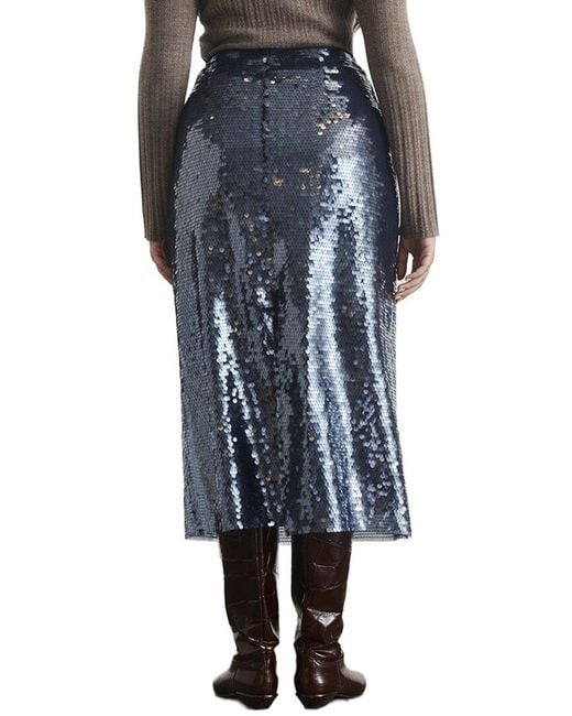 Tanya Taylor Blue Kiah Skirt