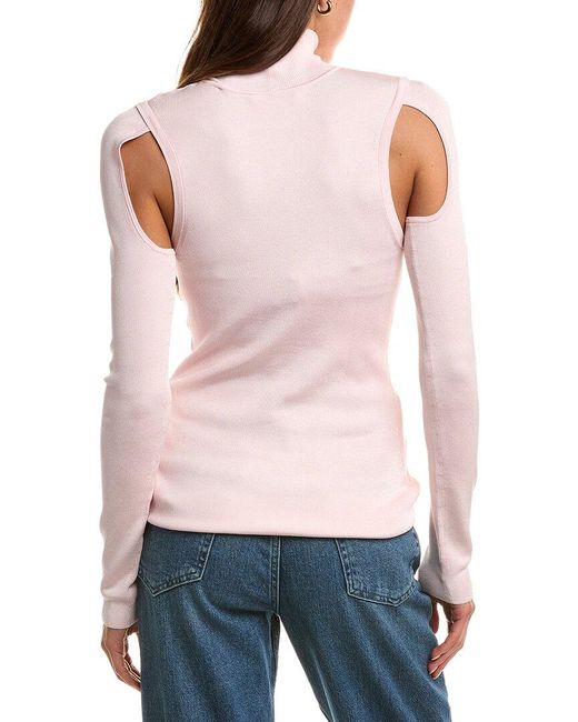 Helmut Lang Blue Air Turtleneck Top