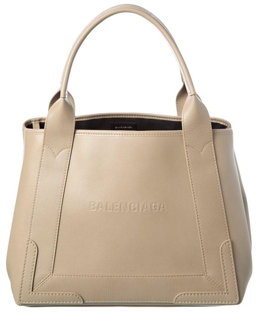 Balenciaga Natural Cabas Small Leather Tote