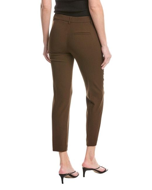 Fabiana Filippi Brown Fluid Wool Slim Fit Trouser