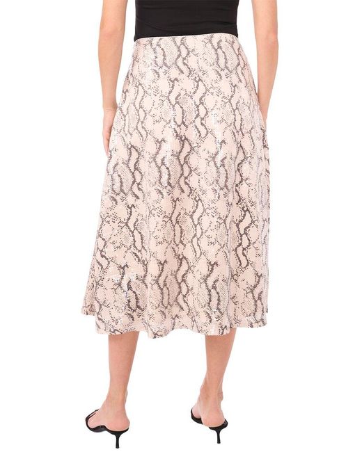 Vince Camuto Pink A-Line Midi Skirt