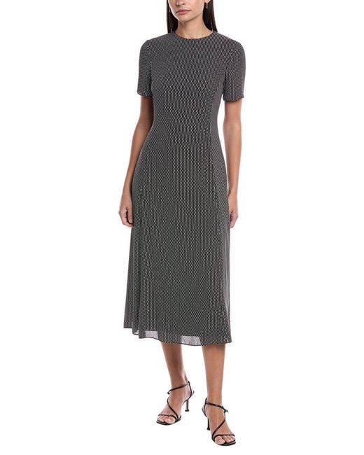 Theory Black Flare Midi Dress