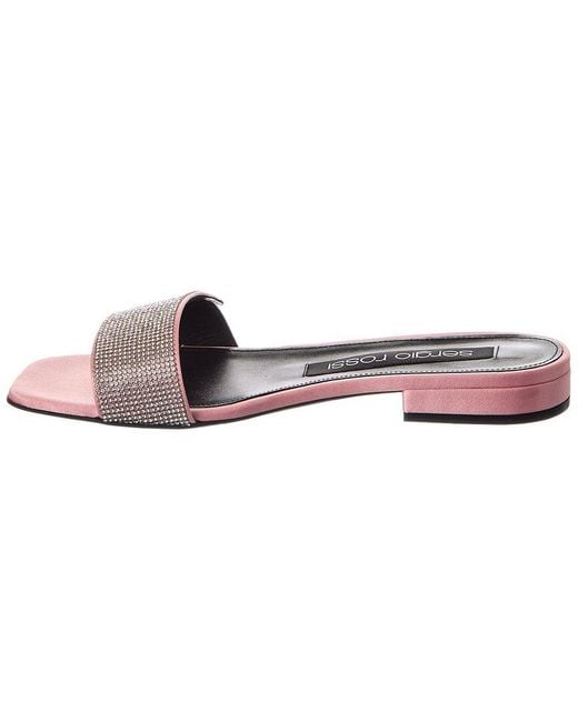 Sergio Rossi Gray Paris Satin Sandal