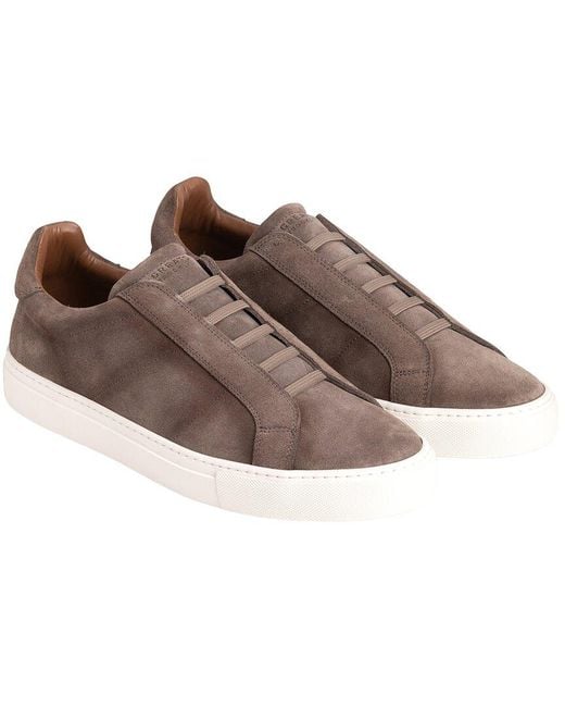GREATS Brown Royale Slip On 2.0 Suede Sneaker for men