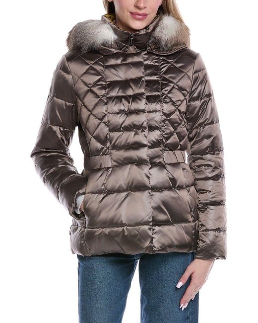 Kenneth Cole Gray Quilted Puffer