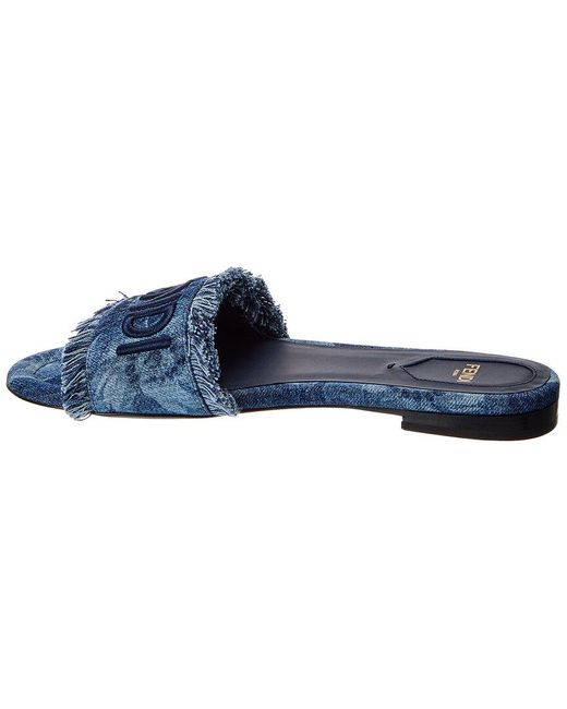 Fendi Blue Sunshine Denim Sandal