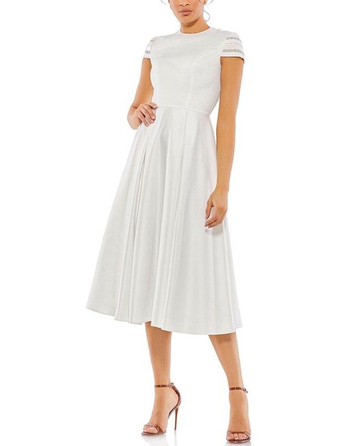 Mac Duggal White A-line Gown