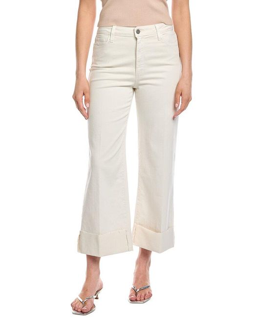 PAIGE White Connie Crop Wide Cuff Neutral Jean