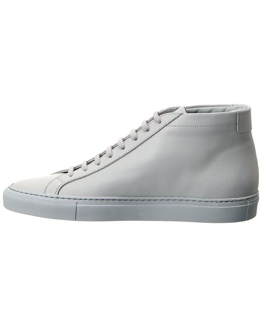 Common Projects Gray Original Achilles Mid Leather Sneaker for men