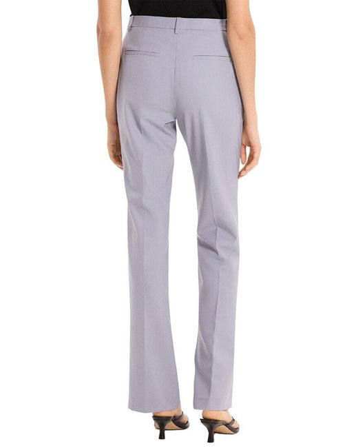Theory Blue Slim Fit Wool-Blend Trouser