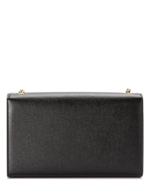 Saint Laurent Black Kate Monogram Medium Leather Shoulder Bag