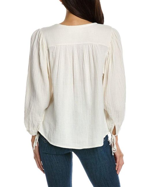 Ba&sh Gauze Blouse in White Lyst