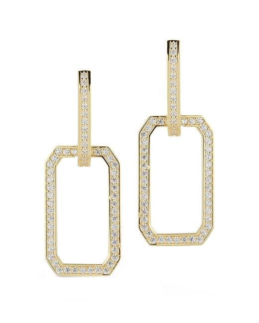 Sphera Milano White 14K Over Cz Drop Earrings