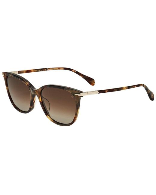 Rag & Bone Brown Rnb1035 55Mm Polarized Sunglasses