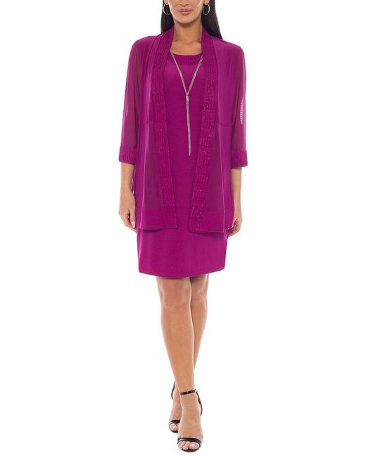 Marina Purple Two Piece Mini Dress